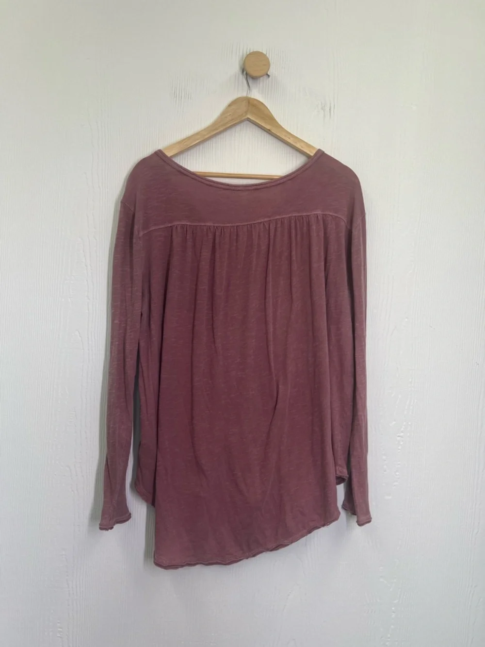 Free People - Frontier Slub Pocket Henley Long Sleeve Lightweight Top Size XS